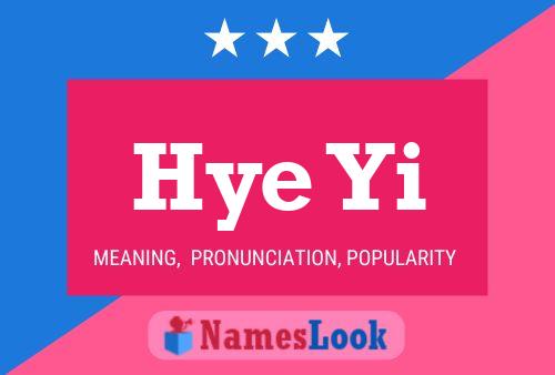 Hye Yi 名字海报