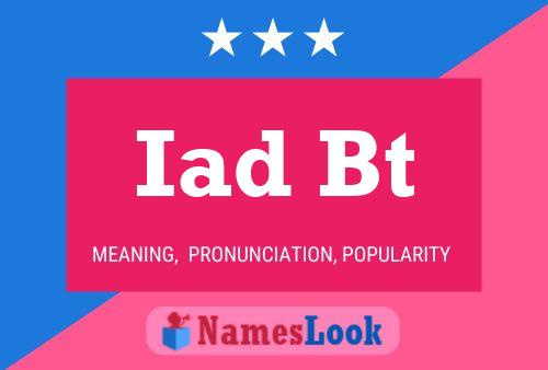 Iad Bt 名字海报