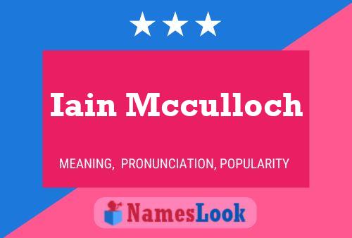 Iain Mcculloch 名字海报