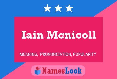 Iain Mcnicoll 名字海报