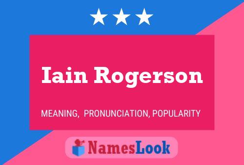 Iain Rogerson 名字海报