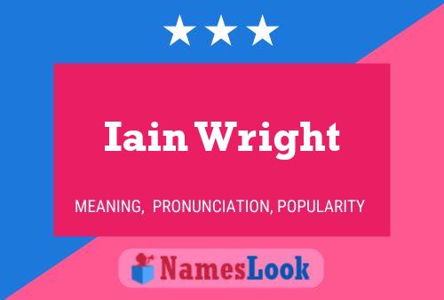 Iain Wright 名字海报