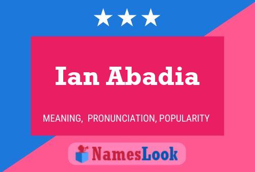 Ian Abadia 名字海报