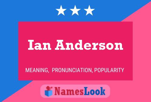 Ian Anderson 名字海报