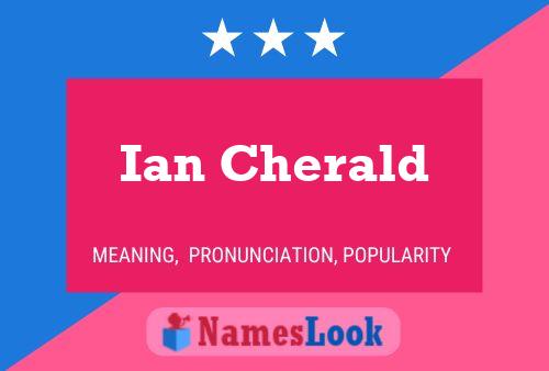 Ian Cherald 名字海报