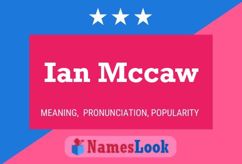 Ian Mccaw 名字海报