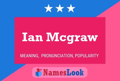 Ian Mcgraw 名字海报