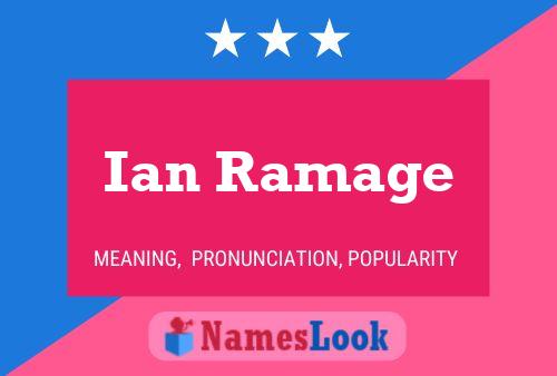 Ian Ramage 名字海报