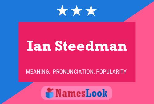 Ian Steedman 名字海报