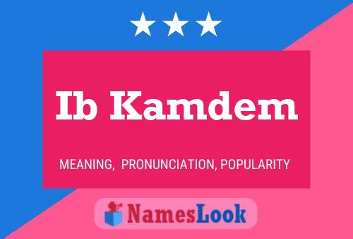 Ib Kamdem 名字海报