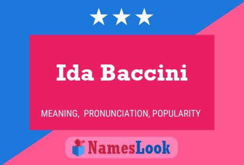 Ida Baccini 名字海报