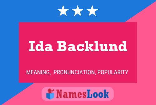 Ida Backlund 名字海报