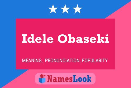 Idele Obaseki 名字海报