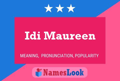 Idi Maureen 名字海报