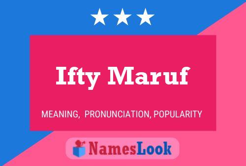 Ifty Maruf 名字海报