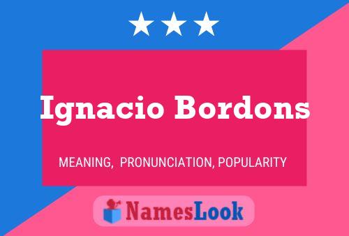 Ignacio Bordons 名字海报