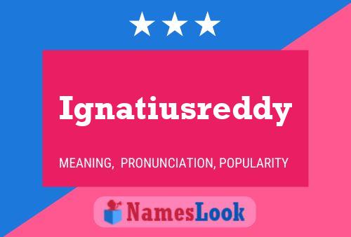 Ignatiusreddy 名字海报