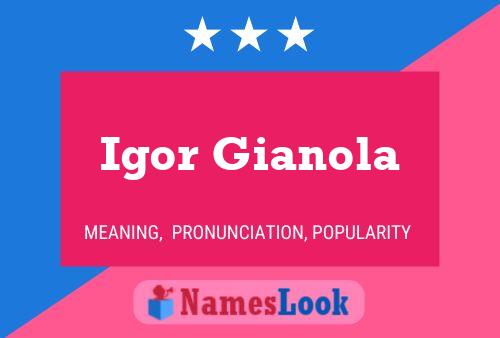 Igor Gianola 名字海报