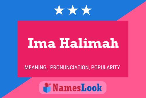 Ima Halimah 名字海报