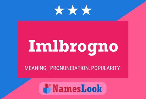 Imlbrogno 名字海报