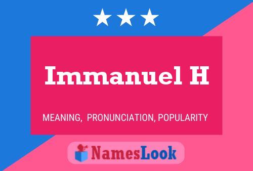 Immanuel H 名字海报