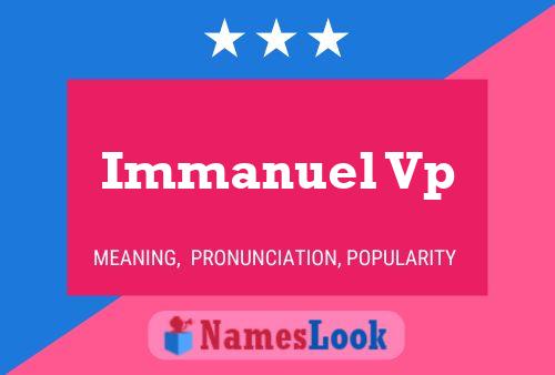 Immanuel Vp 名字海报