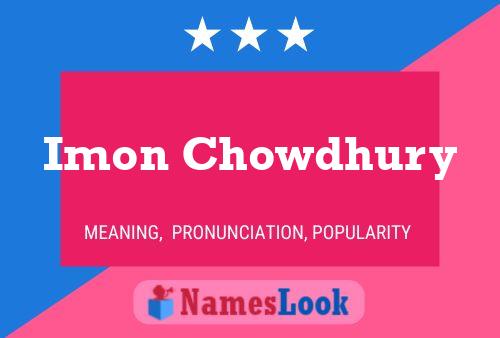 Imon Chowdhury 名字海报