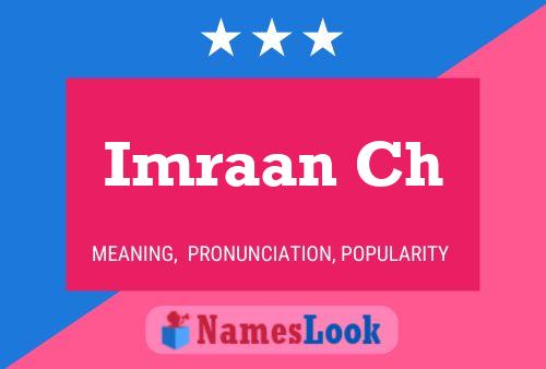 Imraan Ch 名字海报