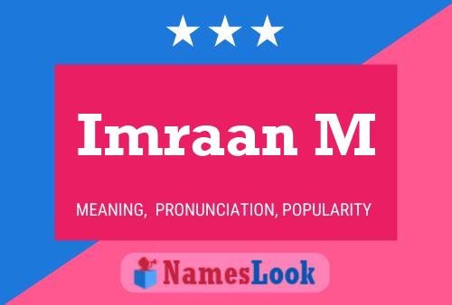 Imraan M 名字海报