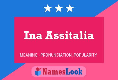 Ina Assitalia 名字海报