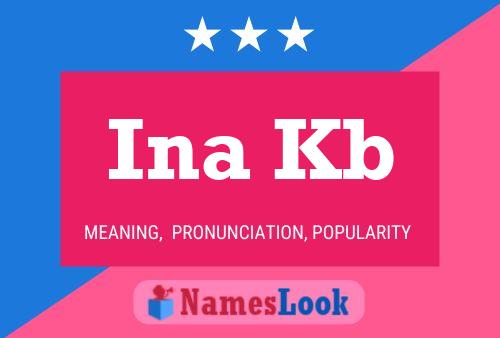 Ina Kb 名字海报