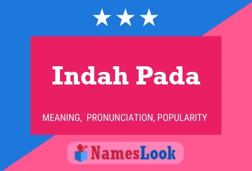 Indah Pada 名字海报