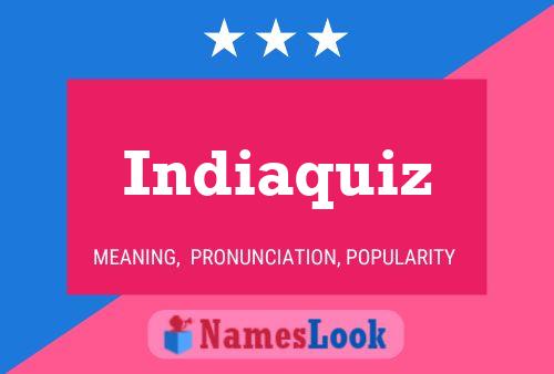 Indiaquiz 名字海报