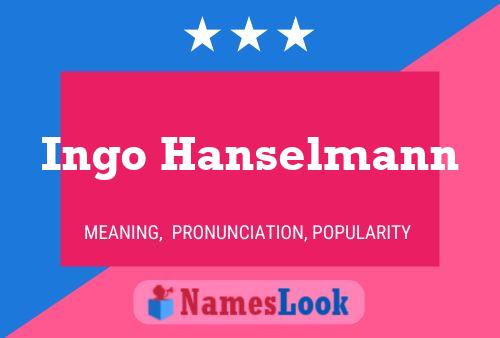 Ingo Hanselmann 名字海报