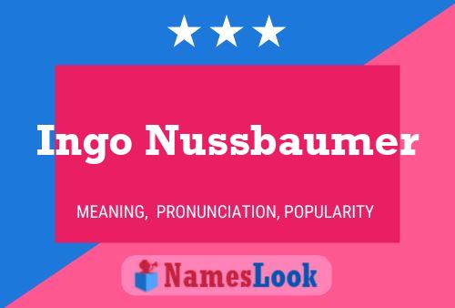 Ingo Nussbaumer 名字海报