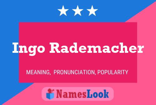 Ingo Rademacher 名字海报