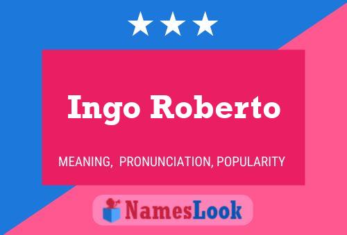 Ingo Roberto 名字海报