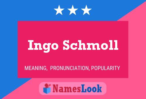 Ingo Schmoll 名字海报