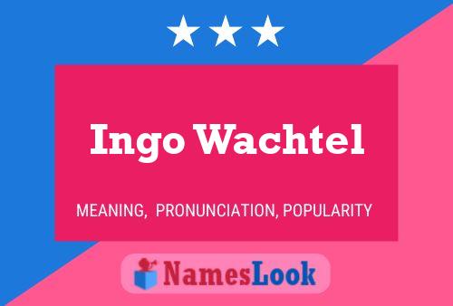 Ingo Wachtel 名字海报