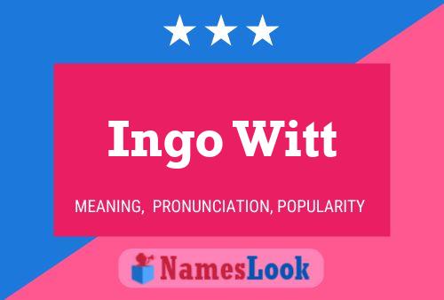 Ingo Witt 名字海报