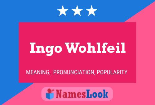 Ingo Wohlfeil 名字海报