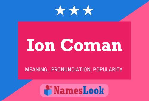 Ion Coman 名字海报