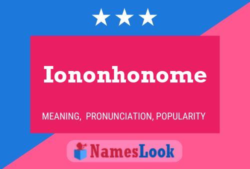 Iononhonome 名字海报