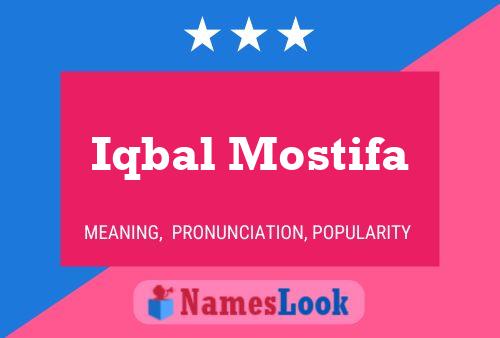 Iqbal Mostifa 名字海报