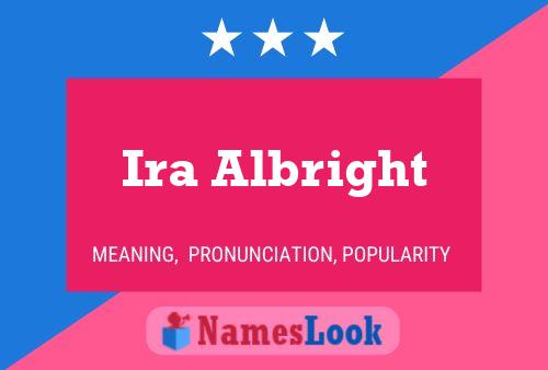 Ira Albright 名字海报