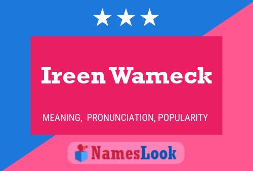 Ireen Wameck 名字海报