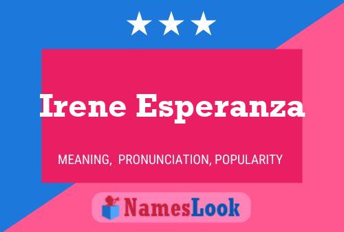 Irene Esperanza 名字海报