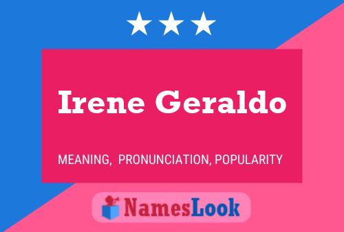 Irene Geraldo 名字海报