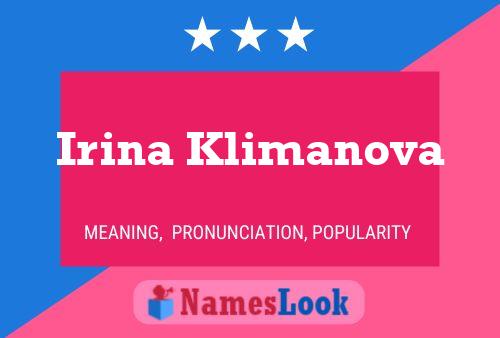 Irina Klimanova 名字海报