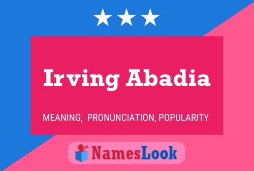 Irving Abadia 名字海报